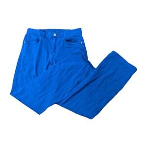 Robert Graham Classic Yates Royal Blue 5-Pocket Cotton Jeans Pants 34x32